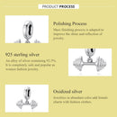 925 Sterling Silver Weightlifting Barbell Pendant For Bracelets / Necklaces