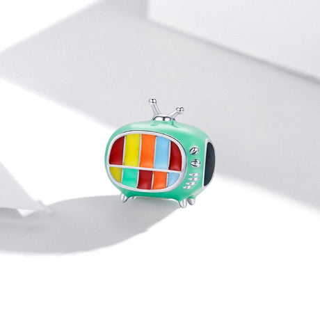 925 Sterling Silver Mini Color Tv Beads For Diy Bracelets & Necklaces