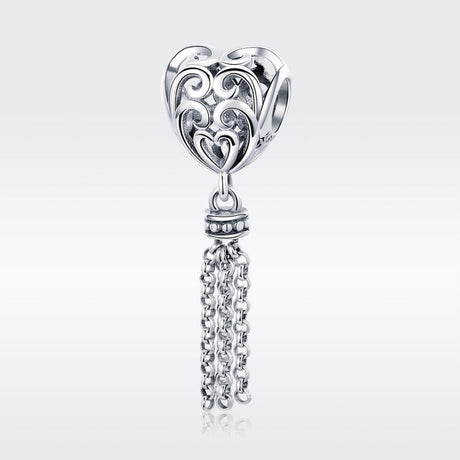 925 Sterling Silver Love Heart Beads