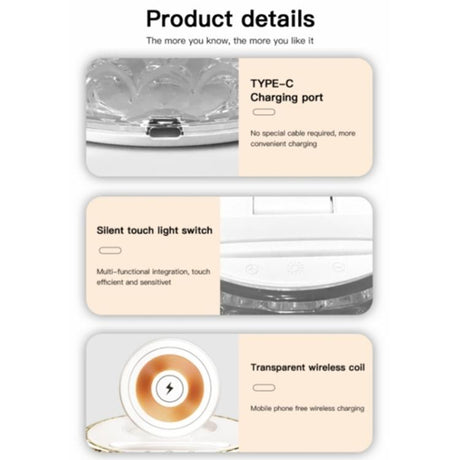 Wireless Charger Dock With Night Light