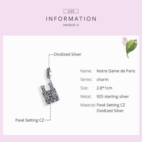 925 Sterling Silver Parisian Charm Bracelet & Necklace Set