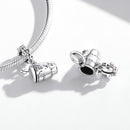 925 Sterling Silver Glass Pendant For Diy Bracelets & Necklaces