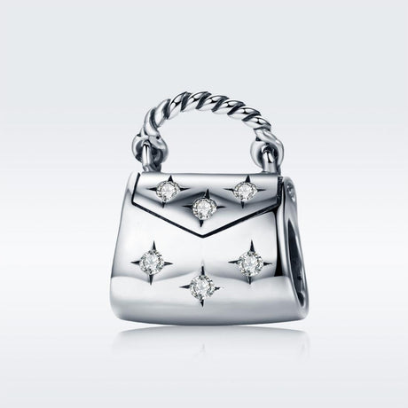 925 Sterling Silver Diamond Studded Beads Bracelet