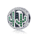 925 Sterling Silver Vigor Cactus Bead Pendant