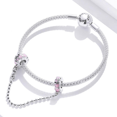925 Sterling Silver Heart Safety Chain For Diy Bracelets & Necklaces