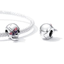 925 Sterling Silver Retro Skull Beads For Diy Bracelets & Necklaces