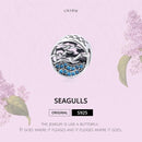 925 Sterling Silver Blue Seagull Beaded Bracelet Accessories