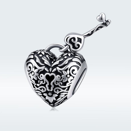 925 Sterling Silver Retro Heart Beaded Bracelet