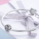 925 Sterling Silver 26 English Letter Beads For Diy Bracelets & Necklaces Style - H