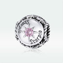 925 Sterling Silver Zodiac Zircon Bead Bracelet / Necklace Set Scorpio Style - Scorpio