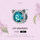 925 Sterling Silver Cat Ear Bead Bracelet / Necklace Accessory