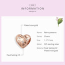 925 Sterling Silver Retro Rose Gold Beaded Bracelet Accessory