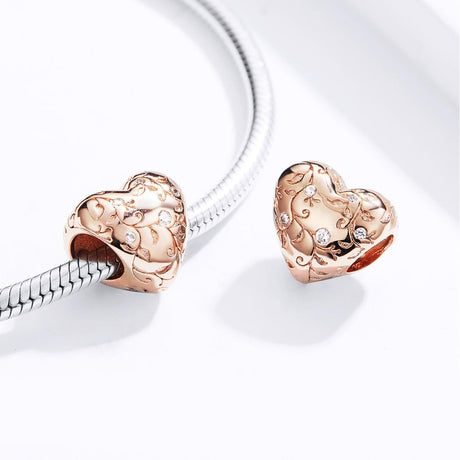 925 Sterling Silver Retro Rose Gold Beaded Bracelet Accessory