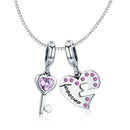 925 Sterling Silver Diamond Heart Spoon Bracelet