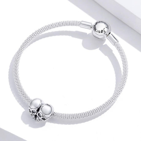 925 Sterling Silver Skull Beads For Diy Bracelets & Necklaces