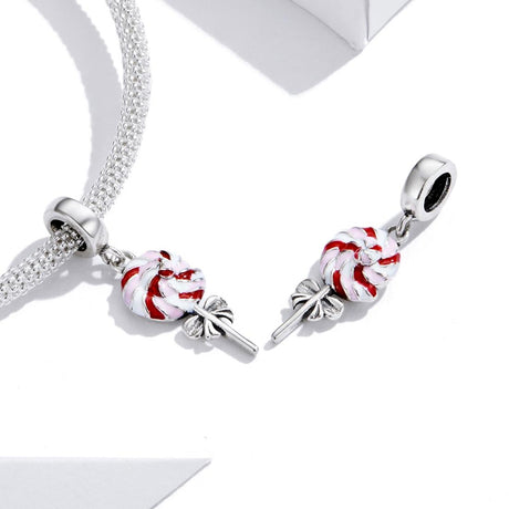 925 Sterling Silver Colorful Lollipop Pendant