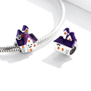 925 Sterling Silver Diy Purple Ghost House Beaded Accessories