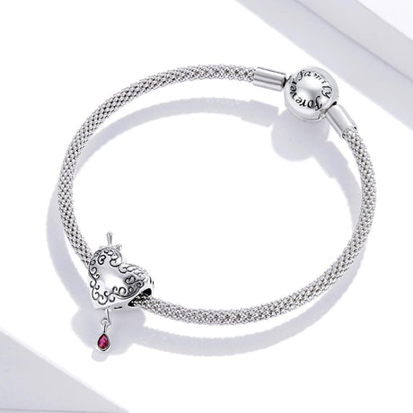 925 Sterling Silver Cupid Heart Beads For Diy Bracelets & Necklaces
