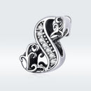 925 Sterling Silver Relief Number Series 0 9 Beads For Diy Bracelets And Necklaces Style - 8