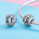 925 Sterling Silver 26 English Letter Beads For Diy Bracelets & Necklaces Style - I