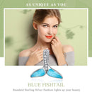 925 Sterling Silver Ocean Fishtail Pendant Necklace