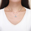 925 Sterling Silver Ocean Fishtail Pendant Necklace