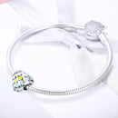 925 Sterling Silver Diy Bracelet Accessory Heart Shaped Oil Drop Beads