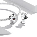 925 Sterling Silver Dog Beads For Diy Bracelets & Necklaces