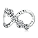 925 Sterling Silver Floral Bead Bracelet / Necklace Accessory