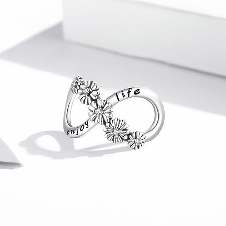 925 Sterling Silver Floral Bead Bracelet / Necklace Accessory