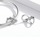 925 Sterling Silver Floral Bead Bracelet / Necklace Accessory