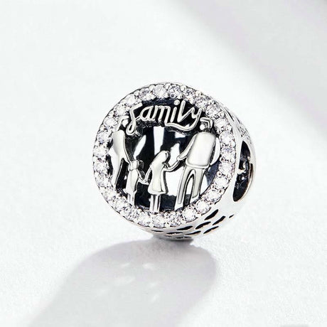 925 Sterling Silver Family Charm Bracelet Beads