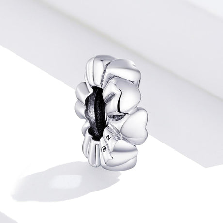 925 Sterling Silver Heart Beads For Diy Bracelets & Necklaces