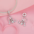 925 Sterling Silver Platinum Plated Love Letter Pendant