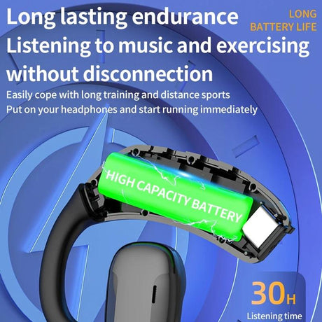 Wireless Earbuds with Digital Display and Stereo Sound - Black
