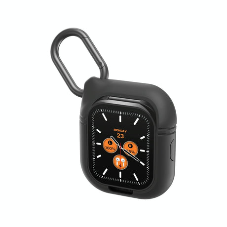 2.01 Inch 2 In 1 Bluetooth Earphone Smart Watch With Nfc & Steel Strap - Black