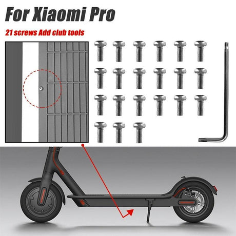 21-piece Battery Compartment Screws Set for Xiaomi Mijia M365 Pro - White
