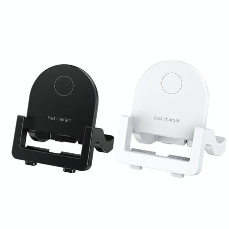 15W Vertical Wireless Fast Charger With Phone Holder - Black