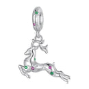 925 Sterling Silver Christmas Elk Pendant Beads