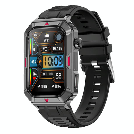 Smart Bracelet With Sleep Detection And Silicone Strap - Bt5.2 - Black