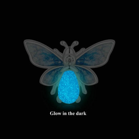 925 Sterling Silver Blue Luminous Zircon Bee Silicone Diy Beads