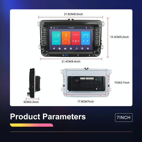 Android Carplay Navigation For Vw / Skoda - 1 + 32G Screen Reversing Camera