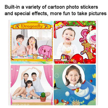 Instant Print Camera For Kids With Dual Lens And 2.4-Inch Screen