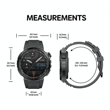 1.43 Inch Fitness & Wellness Smart Watch 24H Health Monitoring - Flame Red