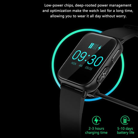 1.91 Inch Waterproof Smart Watch With Ai Diagnosis & Health Monitoring - Black