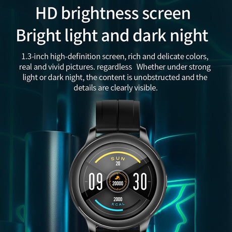 1.3 Inch Ips Colour Screen Ip67 Waterproof Smart Watch Support Sleep Monitor / Heart Rate Monitor / Blood Pressure Monitor - Black