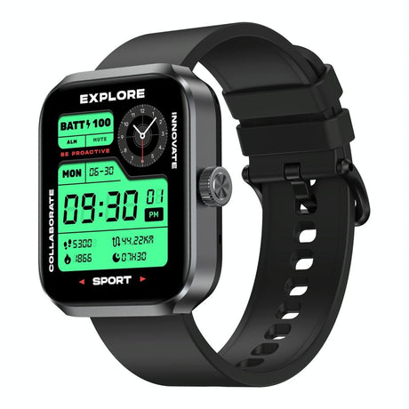 Stylish 1.78 Inch Gps Smart Watch With Bluetooth Calling Heart Rate & Blood Oxygen - Black