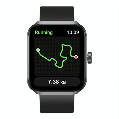 Stylish 1.78 Inch Gps Smart Watch With Bluetooth Calling Heart Rate & Blood Oxygen - Black