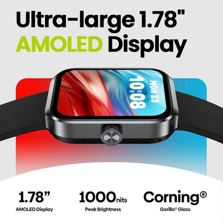 Stylish 1.78 Inch Gps Smart Watch With Bluetooth Calling Heart Rate & Blood Oxygen - Black