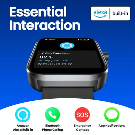 Stylish 1.78 Inch Gps Smart Watch With Bluetooth Calling Heart Rate & Blood Oxygen - Black